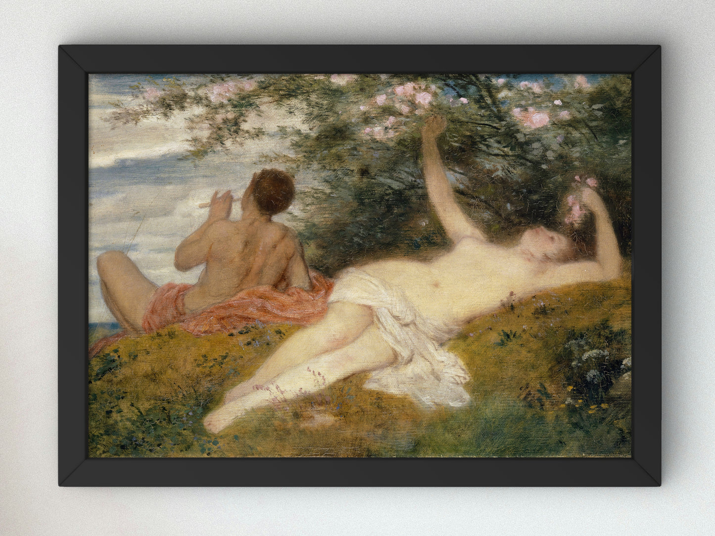 Spring by Arnold Böcklin 1862, Wall Art Print, Fine Art Reproduction, Museum Quality Decor, Poster