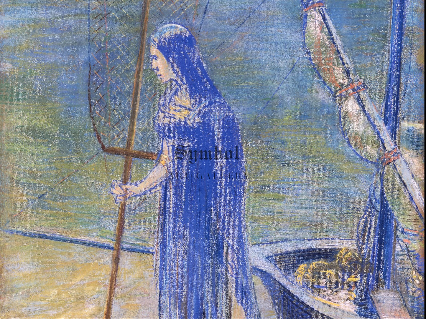 La Pecheuse by Odilon Redon 1893, Wall Art Print, Fine Art Reproduction, Museum Quality Decor, Poster