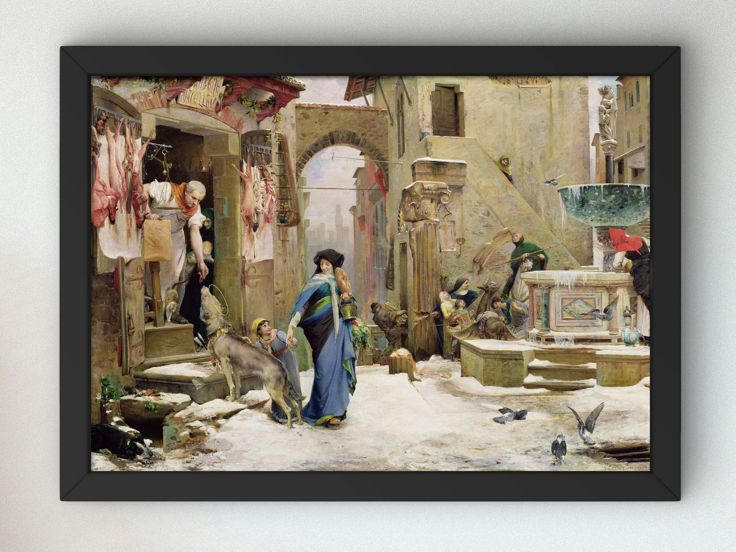 Le Loup d'Aggubio by Luc Olivier Merson 1877, Wall Art Print, Fine Art Reproduction, Museum Quality Decor, Poster