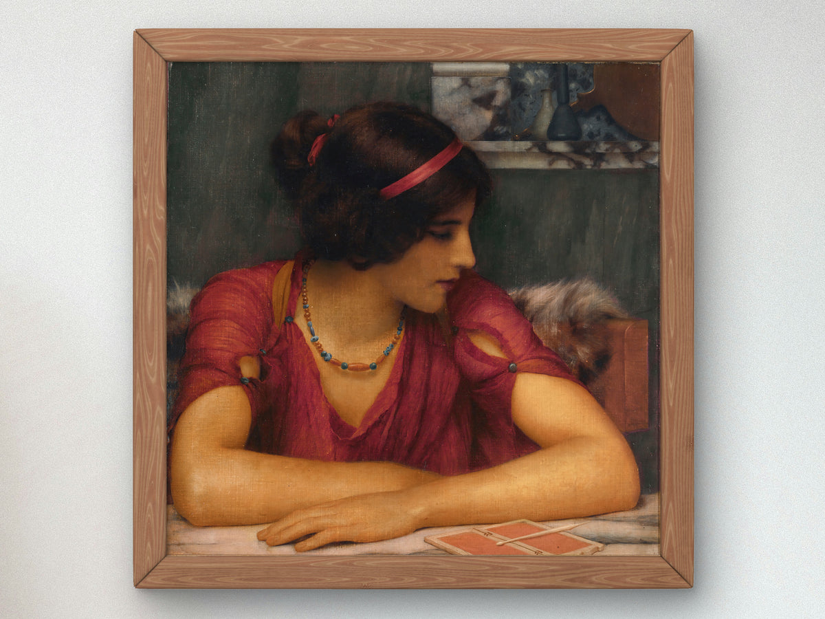 The Letter by John William Godward, Wall Art Print, Fine Art Reproduction, Museum Quality Decor, Poster