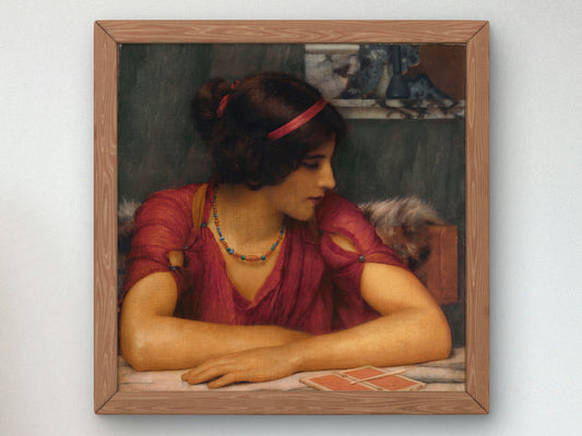 The Letter by John William Godward 1899, Wall Art Print, Fine Art Reproduction, Museum Quality Decor, Poster