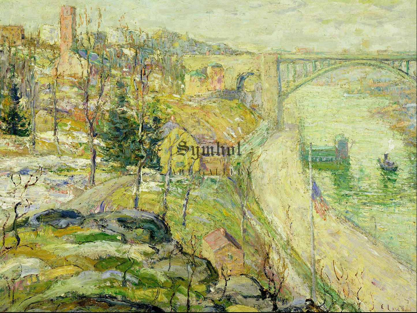 Washington Bridge New York City by Ernest Lawson 1920, Wall Art Print, Fine Art Reproduction, Museum Quality Decor, Poster