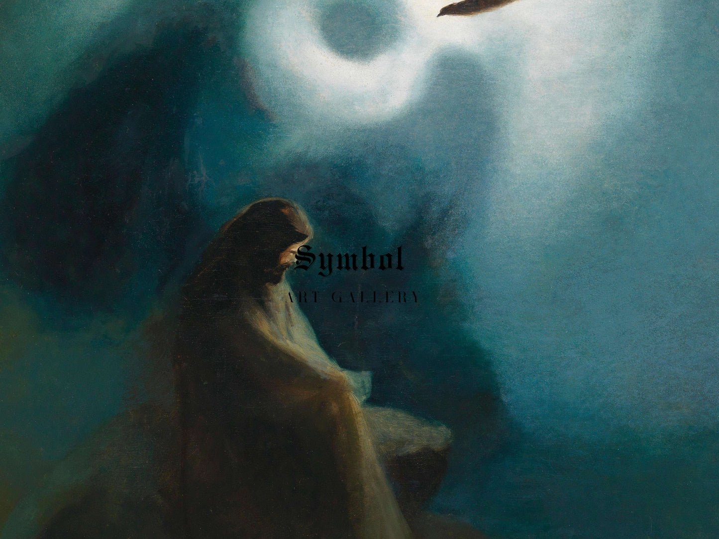Martyr and Crucified Son Helios by Karl Wilhelm Diefenbach, Wall Art Print, Fine Art Reproduction, Museum Quality Decor, Poster