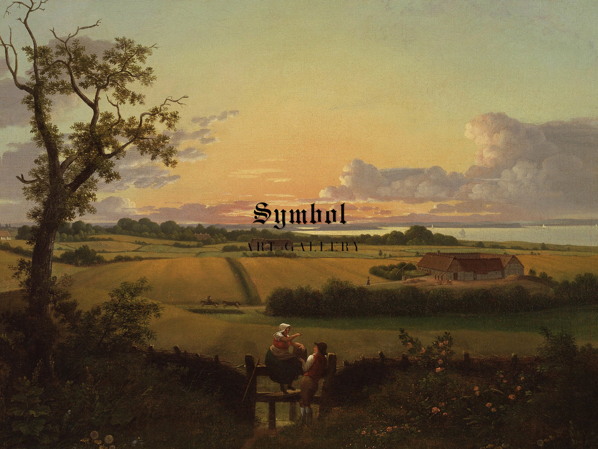 Landscape with a Stile, The Isle of Møn by Christoffer Wilhelm Eckersberg 1810, Wall Art Print, Fine Art Reproduction, Museum Quality Decor