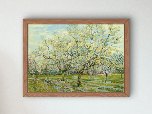 The White Orchard by Vincent van Gogh 1888, Wall Art Print, Fine Art Reproduction, Museum Quality Decor, Poster