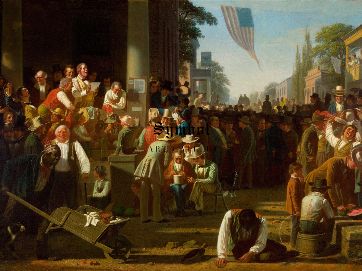 The Verdict of the People by George Caleb Bingham 1854, Wall Art Print, Fine Art Reproduction, Museum Quality Decor, Poster