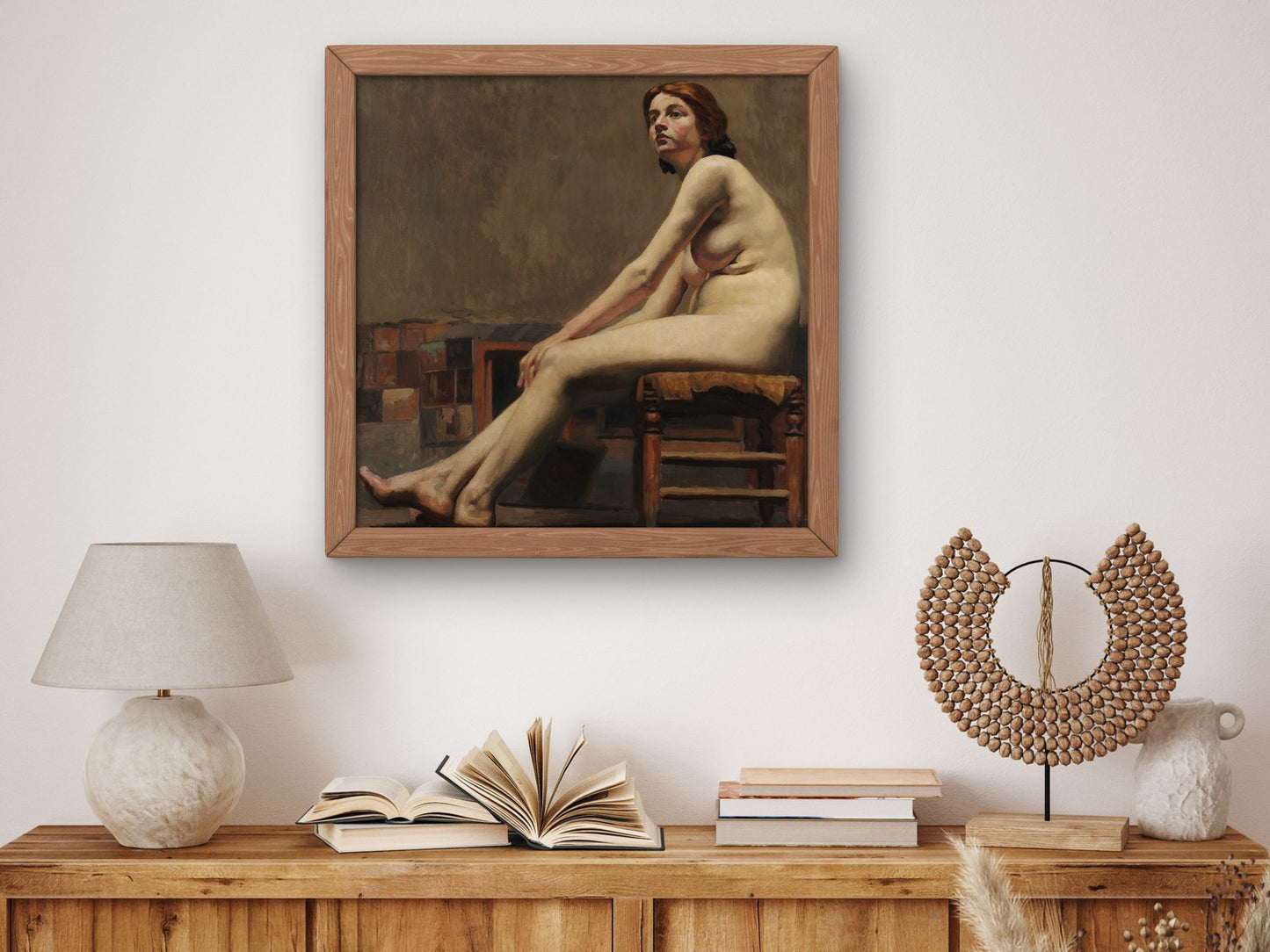 Study of a Nude by Dario Villares Barbosa 1905, Wall Art Print, Fine Art Reproduction, Museum Quality Decor, Poster