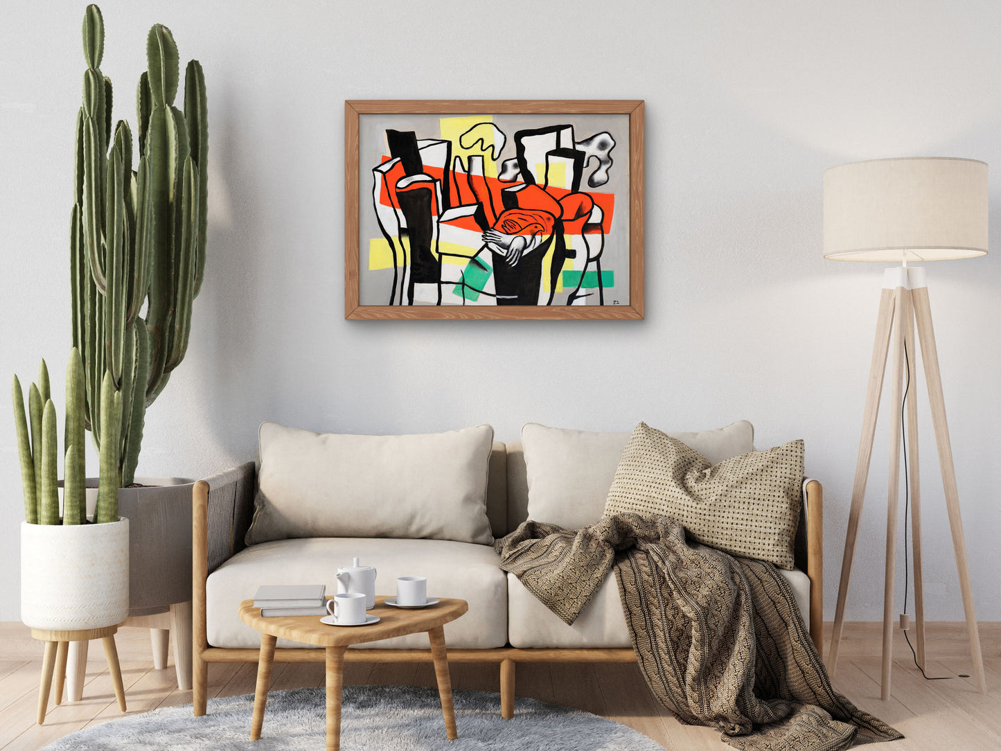 Bird in Front of Tree Trunks by Fernand Léger 1952, Wall Art Print, Fine Art Reproduction, Museum Quality Decor, Poster