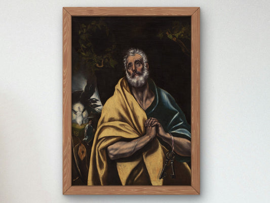 The Tears of Saint Peter by El Greco 1600, Wall Art Print, Fine Art Reproduction, Museum Quality Decor, Poster