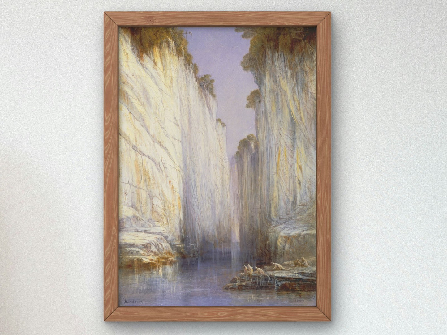 The Marble Rocks Nerbudda Jubbolpore by Edward Lear 1882, Wall Art Print, Fine Art Reproduction, Museum Quality Decor, Poster