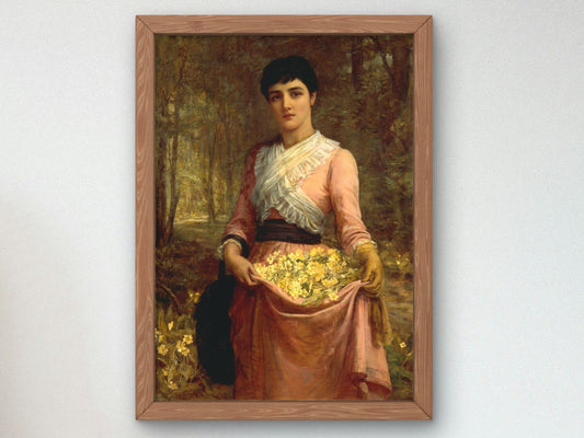 The Daughters of Our Empire England The Primrose by Edwin Long 1887, Wall Art Print, Fine Art Reproduction, Museum Quality Decor, Poster