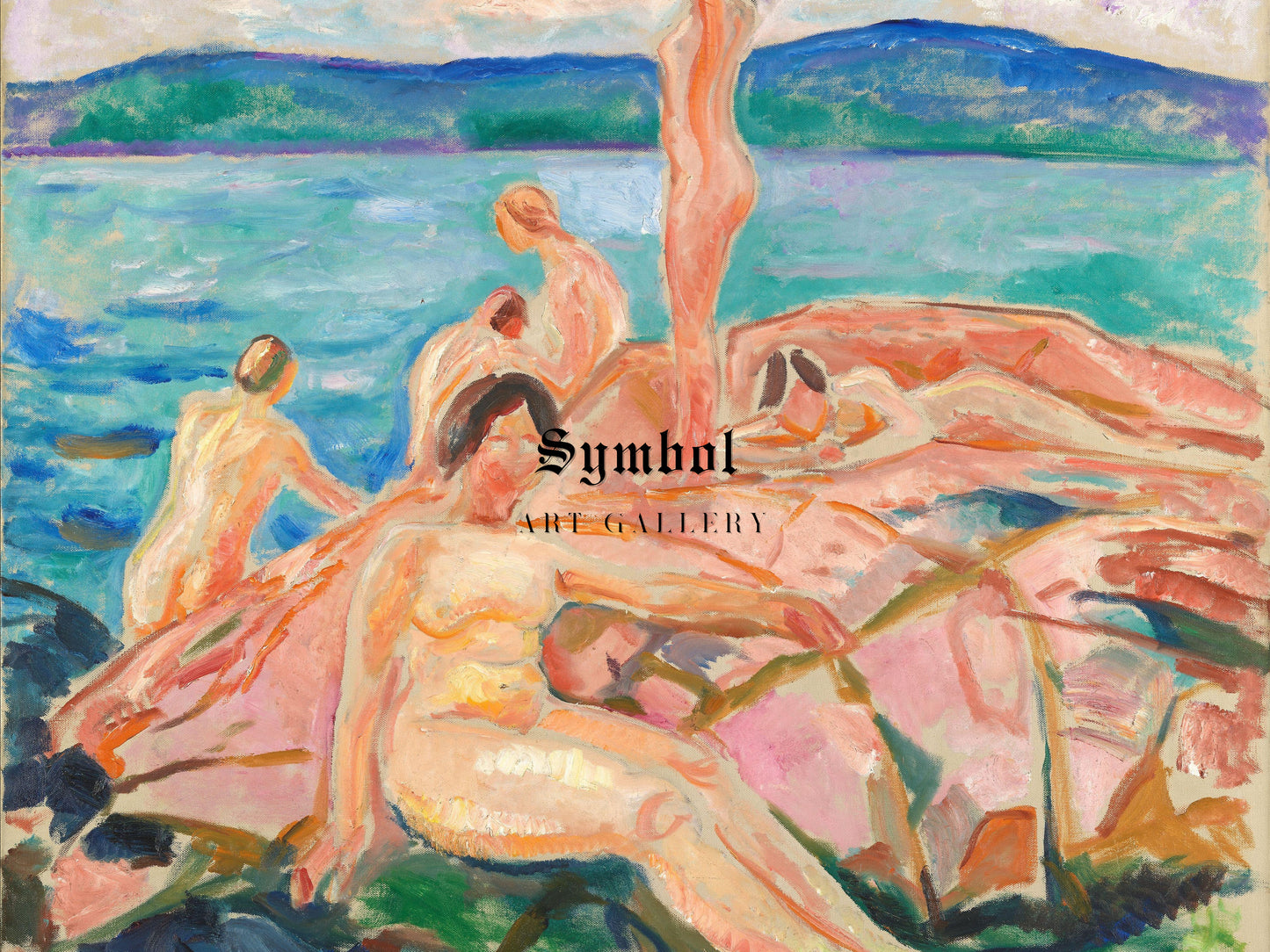 Midsummer by Edvard Munch 1915, Wall Art Print, Fine Art Reproduction, Museum Quality Decor, Poster