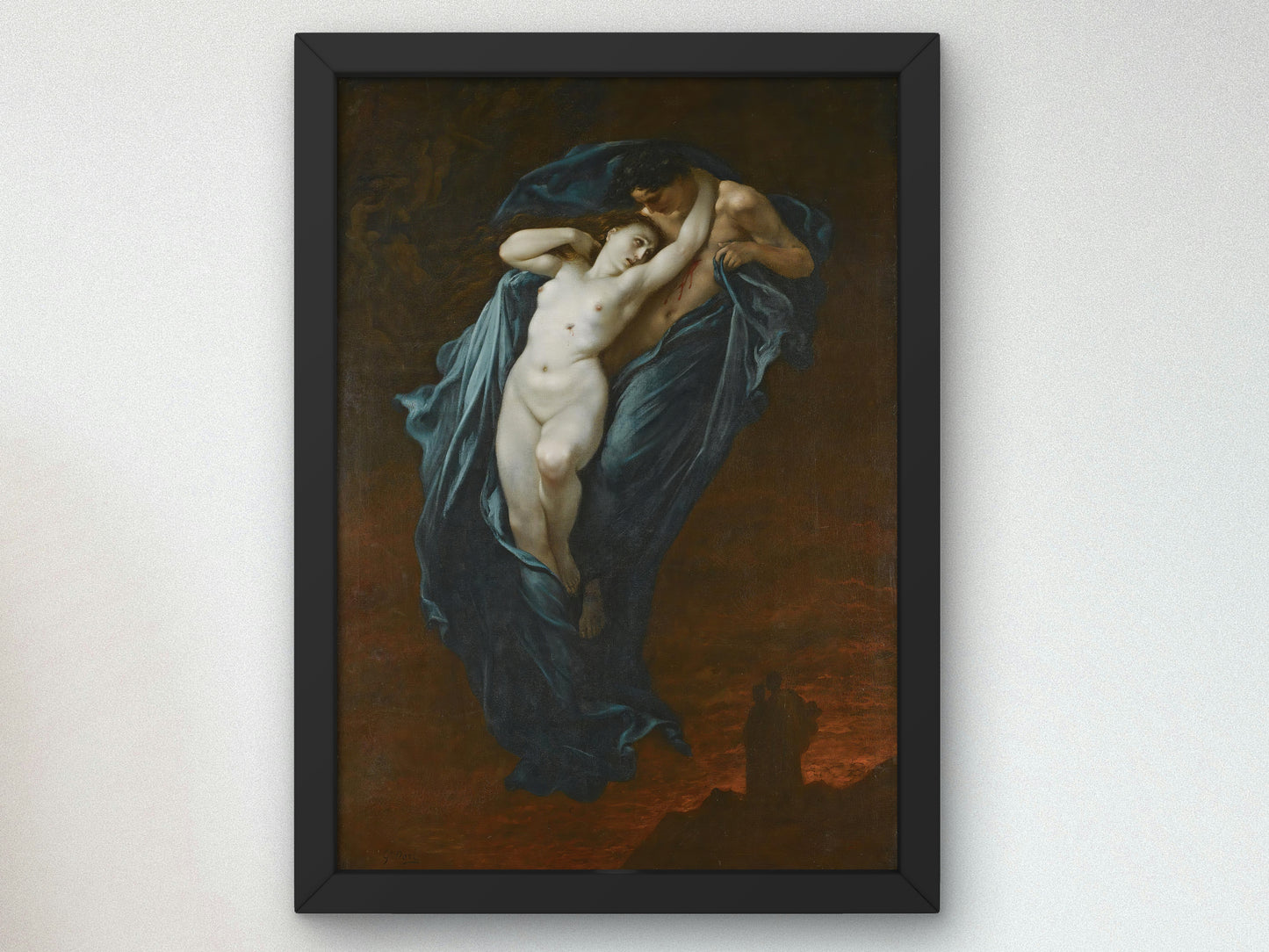 Paolo and Francesca da Rimini by Gustave Doré, Wall Art Print, Fine Art Reproduction, Museum Quality Decor, Poster