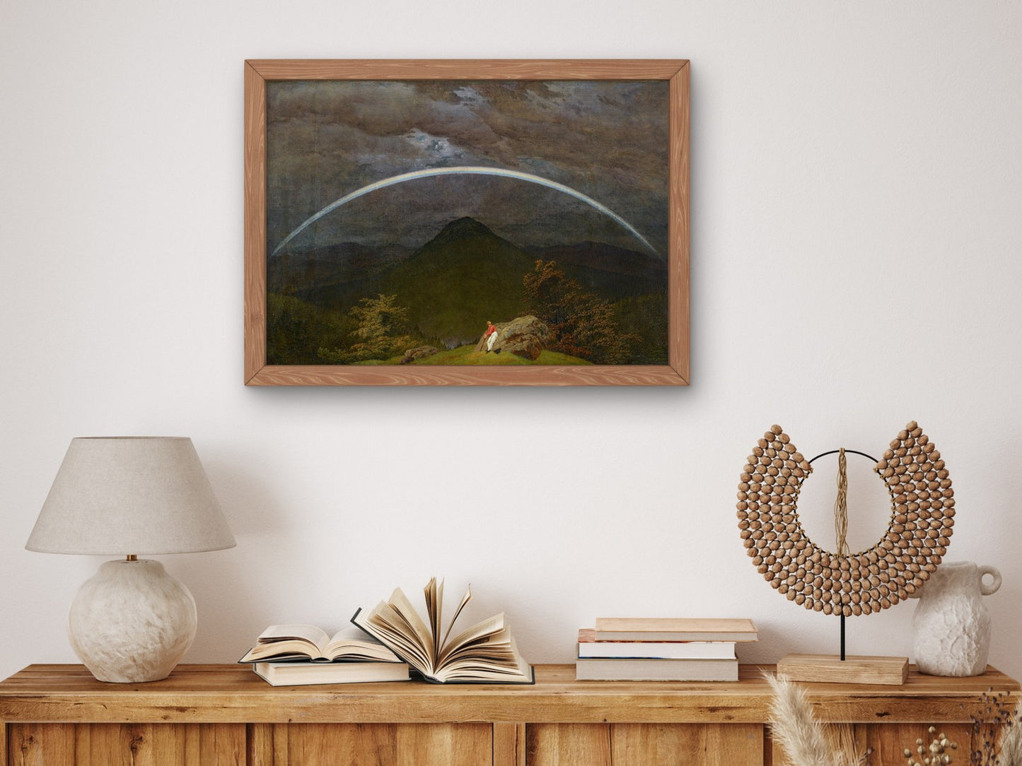 Mountain Landscape with Rainbow by Caspar David Friedrich 1810, Wall Art Print, Fine Art Reproduction, Museum Quality Decor, Poster