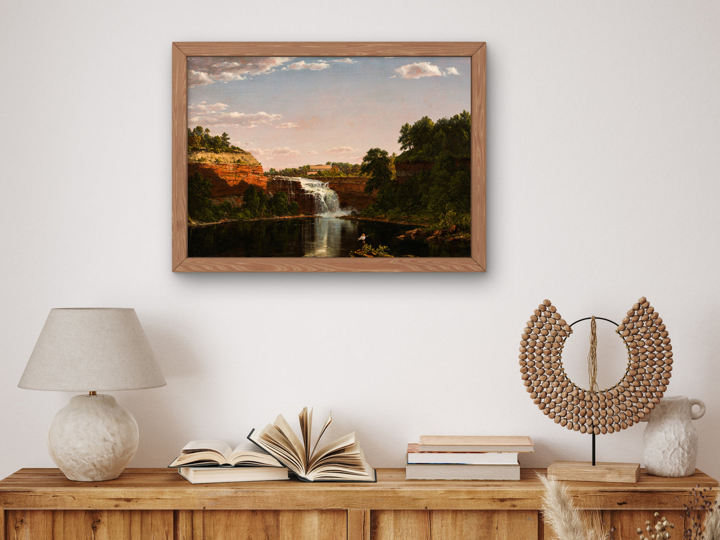 Lower Falls, Rochester by Frederic Edwin Church 1849, Wall Art Print, Fine Art Reproduction, Museum Quality Decor, Poster