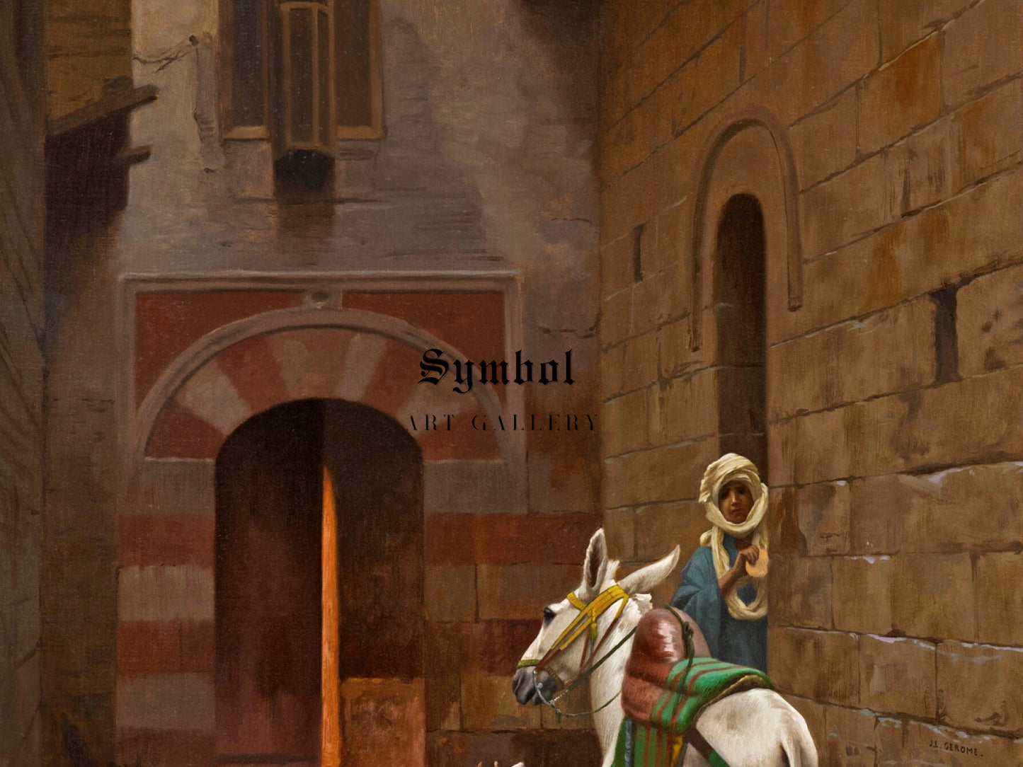 Waiting for the Master by Jean Léon Gérôme 1886, Wall Art Print, Fine Art Reproduction, Museum Quality Decor, Poster