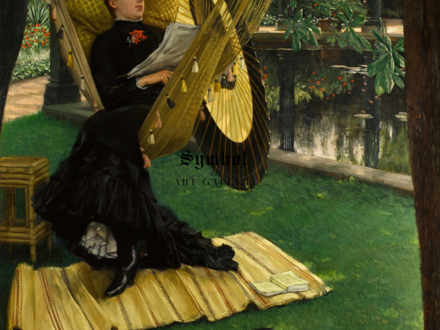 The Hammock by James Tissot 1868, Wall Art Print, Fine Art Reproduction, Museum Quality Decor, Poster