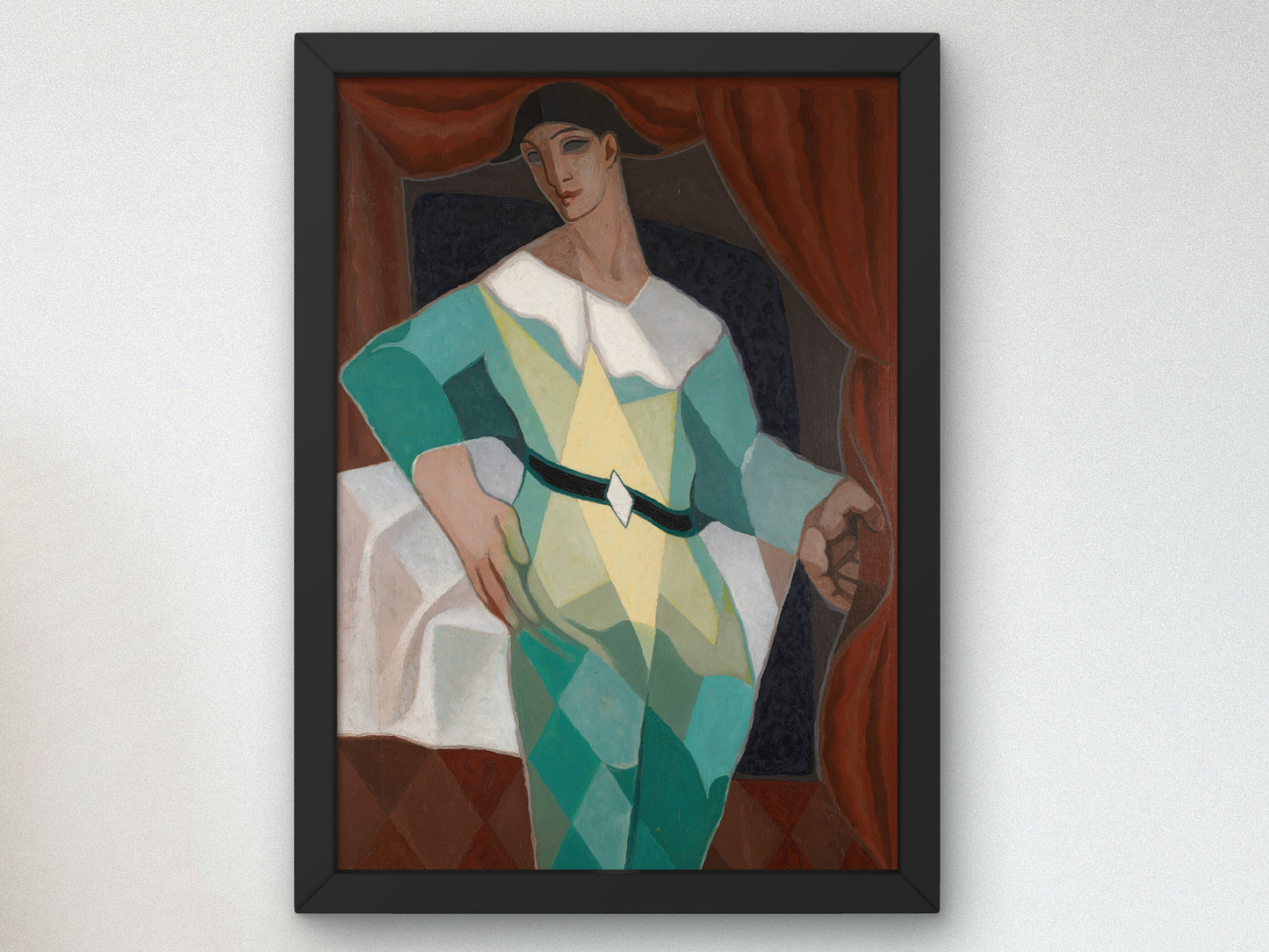 Arlequin by Juan Gris 1925, Wall Art Print, Fine Art Reproduction, Museum Quality Decor, Poster