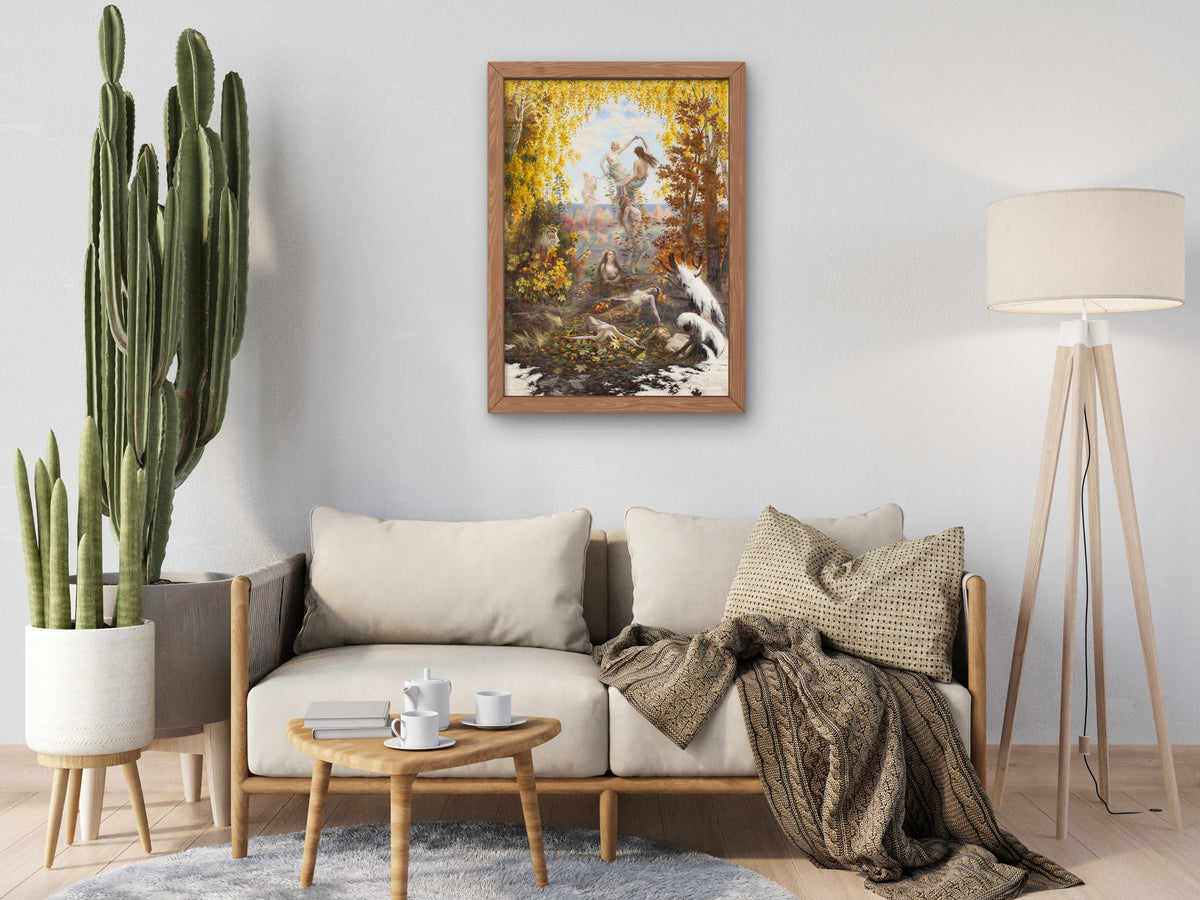 Shedding Leaves by Torsten Wasastjerna 1897, Wall Art Print, Fine Art Reproduction, Museum Quality Decor, Poster