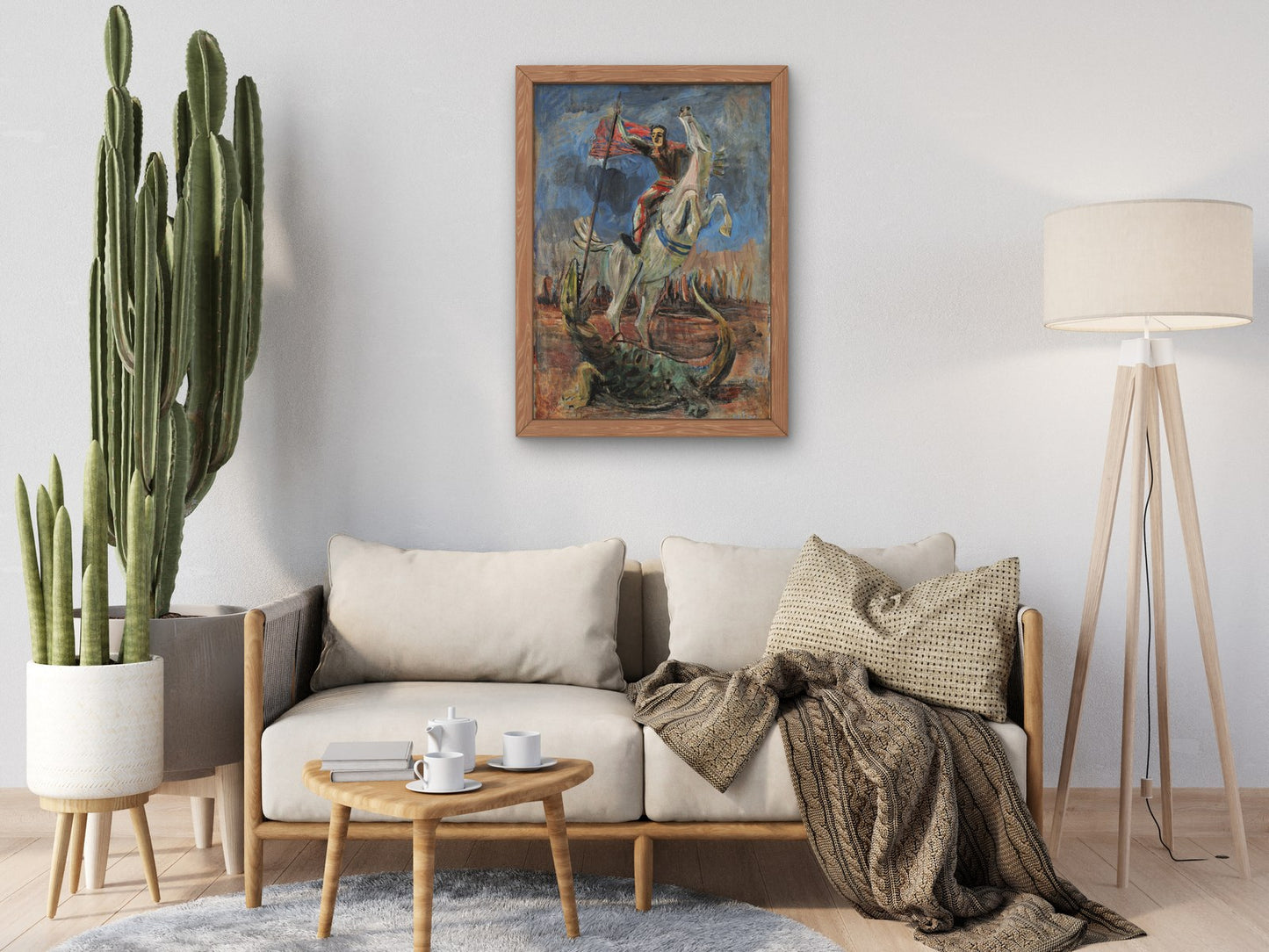 Saint George by Ernesto de Fiori 1942, Wall Art Print, Fine Art Reproduction, Museum Quality Decor, Poster