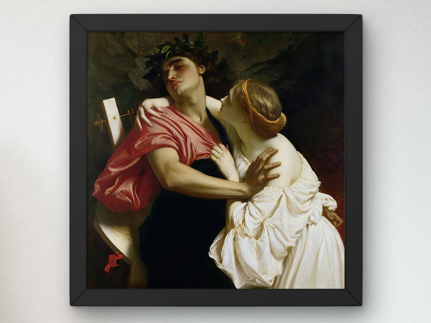 Orpheus and Eurydice by Frederic Leighton 1864, Wall Art Print, Fine Art Reproduction, Museum Quality Decor, Poster