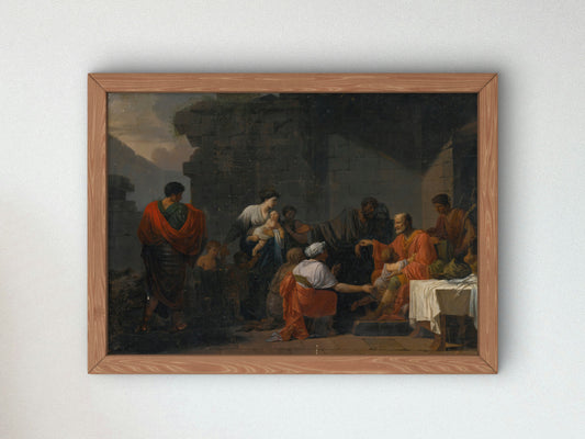Belisarius Receiving Hospitality from a Peasant by Jean François Pierre Peyron 1811, Wall Art Print, Fine Art Reproduction, Museum Quality