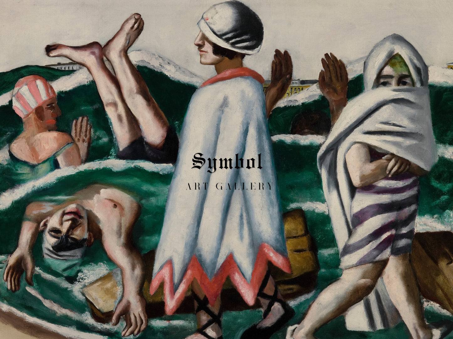 Lido by Max Beckmann 1924, Wall Art Print, Fine Art Reproduction, Museum Quality Decor, Poster