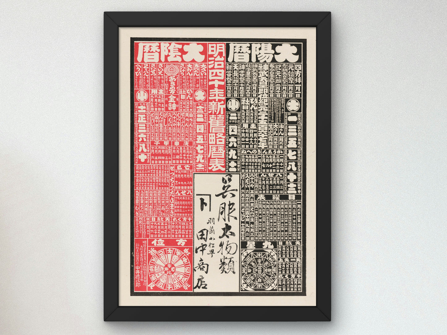 Ad for Tanaka Shoten Kimono Shop by Tokujiro Nakai 1907, Wall Art Print, Fine Art Reproduction, Museum Quality Decor, Poster