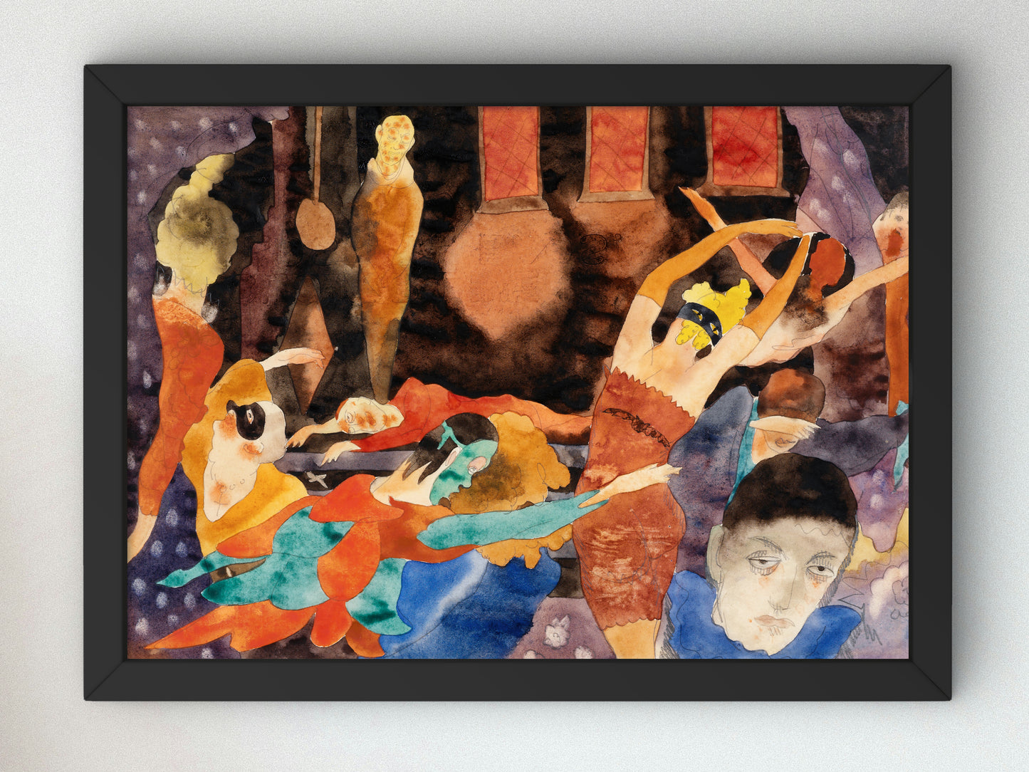 The Masque of the Red Death by Charles Demuth 1918, Wall Art Print, Fine Art Reproduction, Museum Quality Decor, Poster