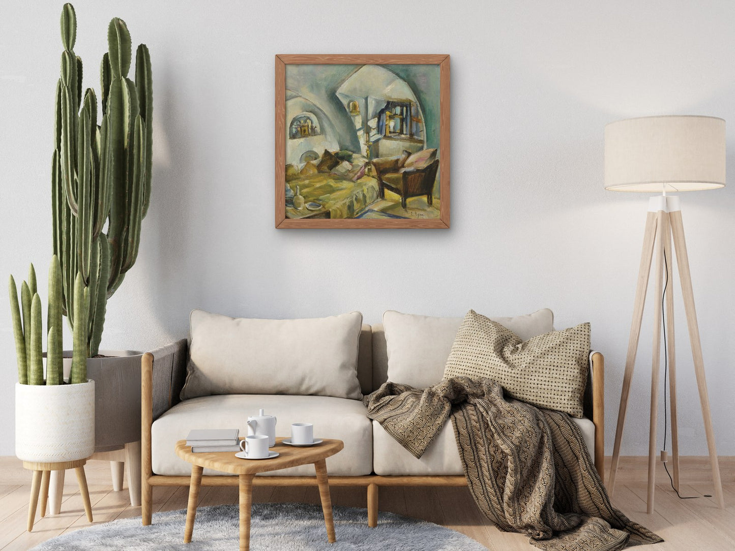 Interior by Elena Popea 1920, Wall Art Print, Fine Art Reproduction, Museum Quality Decor, Poster