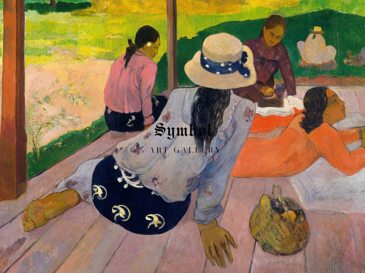 The Siesta by Paul Gauguin 1893, Wall Art Print, Fine Art Reproduction, Museum Quality Decor, Poster