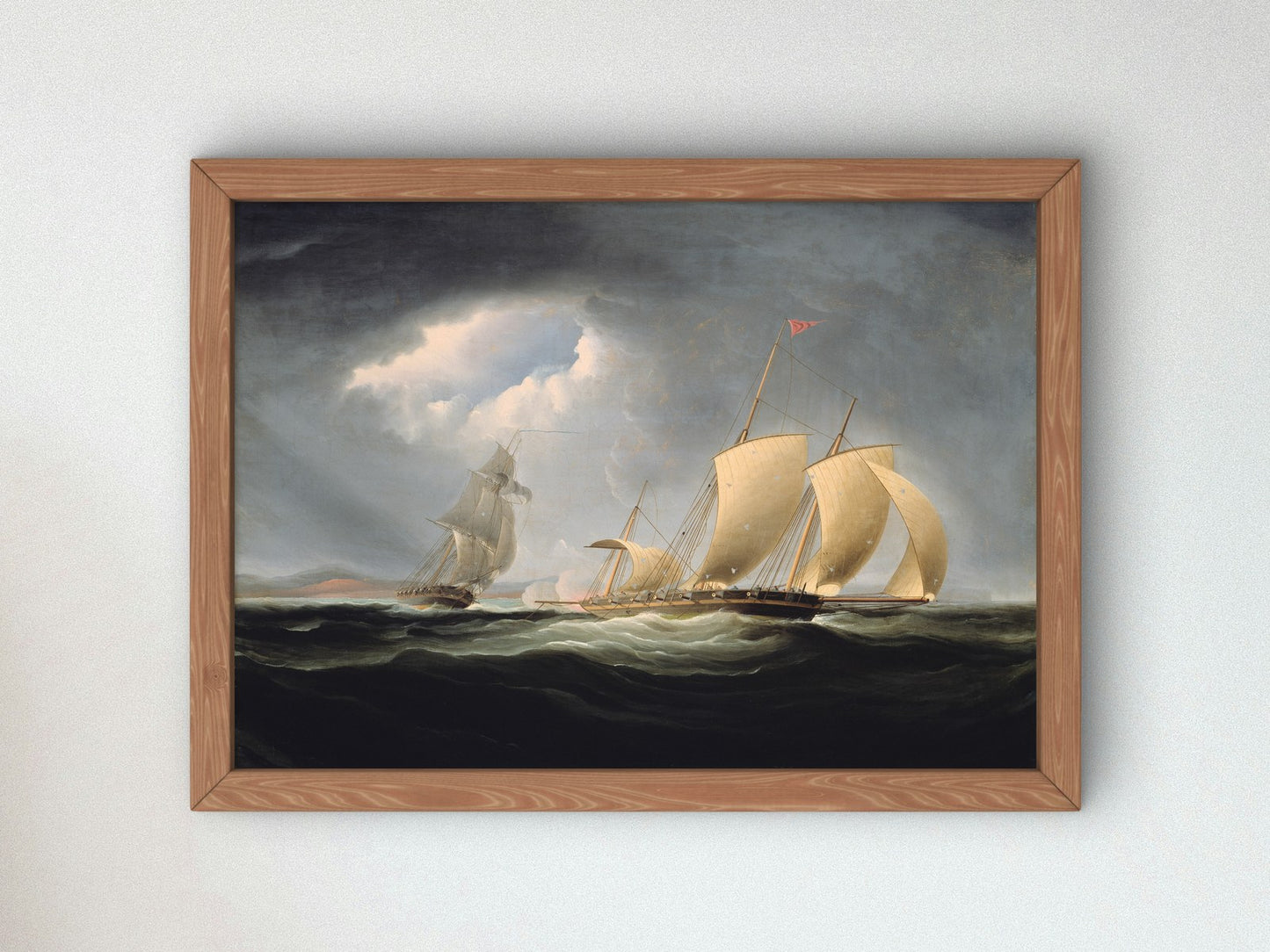Capture of the Tripoli by the Enterprise by Thomas Birch 1806, Wall Art Print, Fine Art Reproduction, Museum Quality Decor, Poster