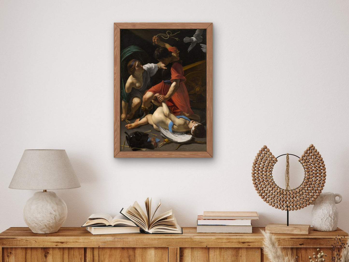 Cupid Chastised by Bartolomeo Manfredi 1613, Wall Art Print, Fine Art Reproduction, Museum Quality Decor, Poster
