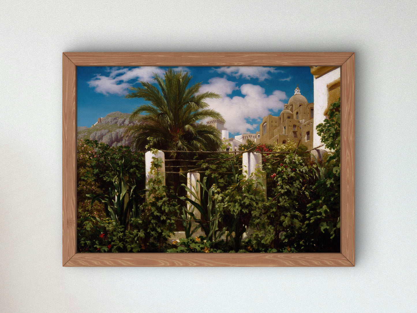 Garden of an Inn, Capri by Frederic Leighton 1859, Wall Art Print, Fine Art Reproduction, Museum Quality Decor, Poster