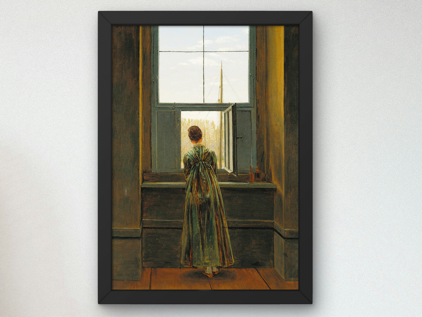 Woman at a Window by Caspar David Friedrich 1822, Wall Art Print, Fine Art Reproduction, Museum Quality Decor, Poster
