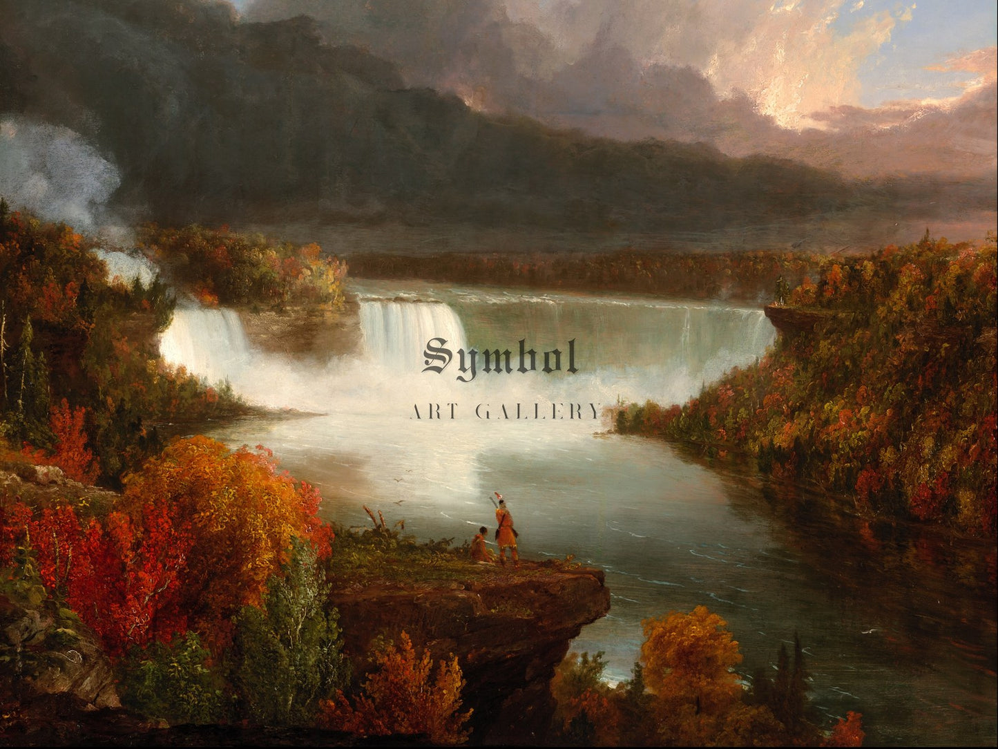 Distant View of Niagara Falls by Thomas Cole 1830, Wall Art Print, Fine Art Reproduction, Museum Quality Decor, Poster