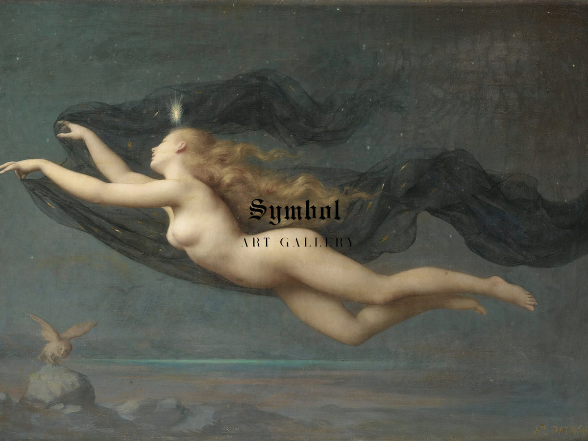 The Night by Auguste Raynaud, Wall Art Print, Fine Art Reproduction, Museum Quality Decor, Poster
