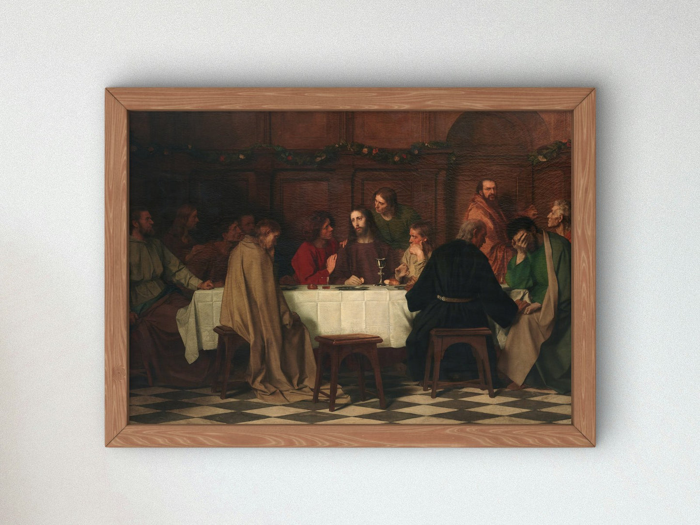 The Last Supper by Eduard Gebhardt 1870, Wall Art Print, Fine Art Reproduction, Museum Quality Decor, Poster