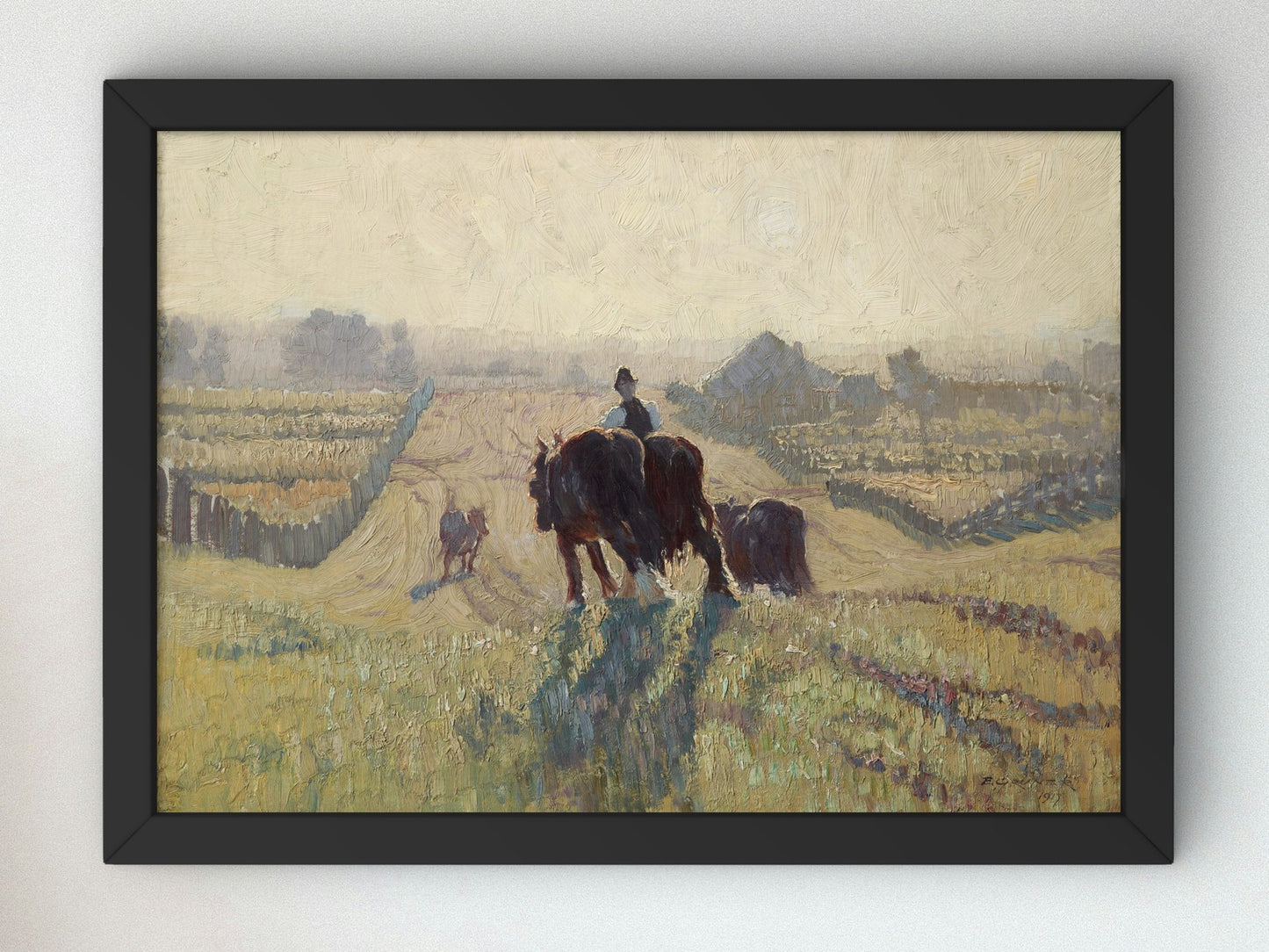 Frosty Sunrise by Elioth Gruner 1917, Wall Art Print, Fine Art Reproduction, Museum Quality Decor, Poster