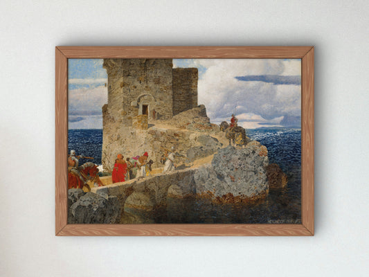 Moorish Tower on the Spanish Coast by Alexander Rothaug, Wall Art Print, Fine Art Reproduction, Museum Quality Decor, Poster