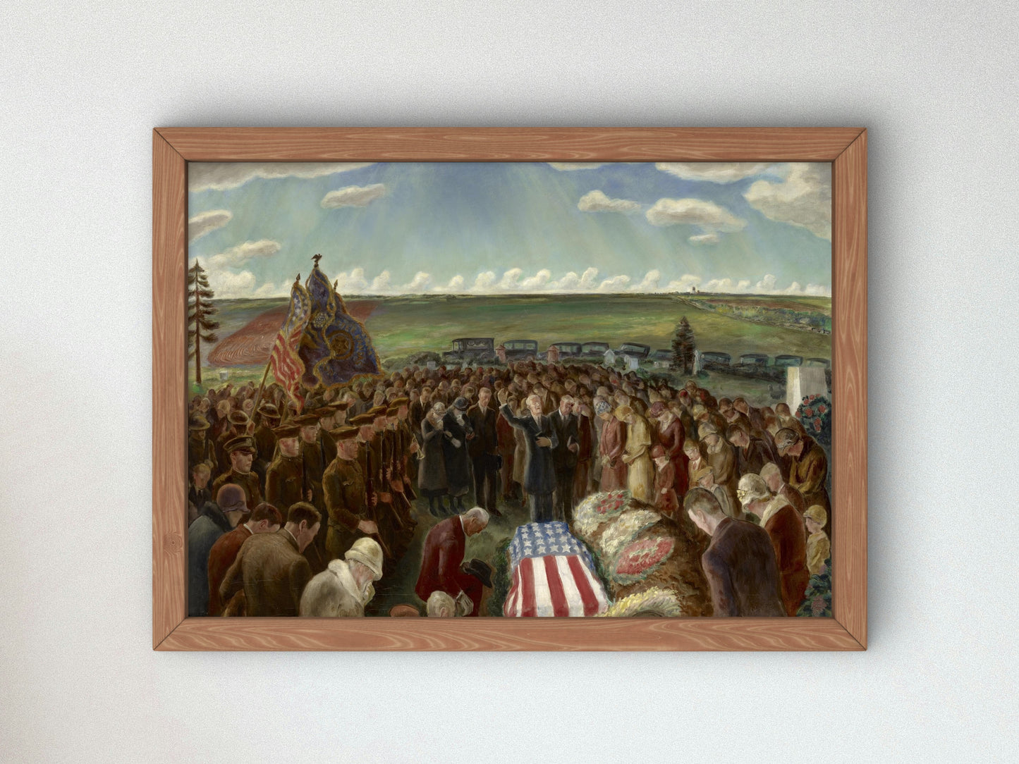 The Return of Private Davis from the Argonne by John Steuart Curry 1928, Wall Art Print, Fine Art Reproduction, Museum Quality Decor, Poster