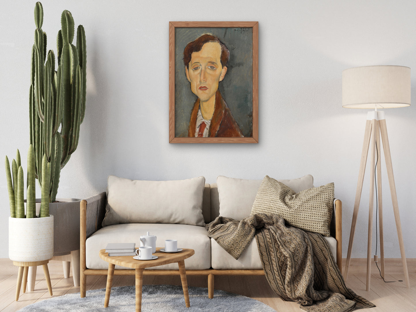 Portrait of Frans Hellens by Amedeo Modigliani 1918, Wall Art Print, Fine Art Reproduction, Museum Quality Decor, Poster