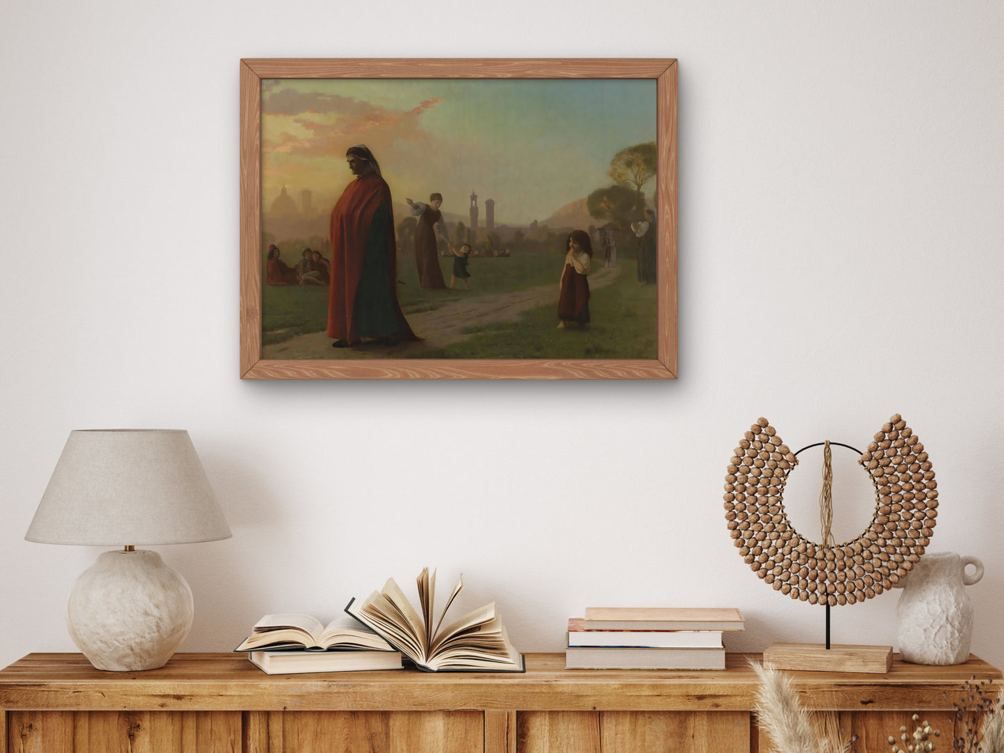 Dante by Jean Léon Gérôme 1853, Wall Art Print, Fine Art Reproduction, Museum Quality Decor, Poster