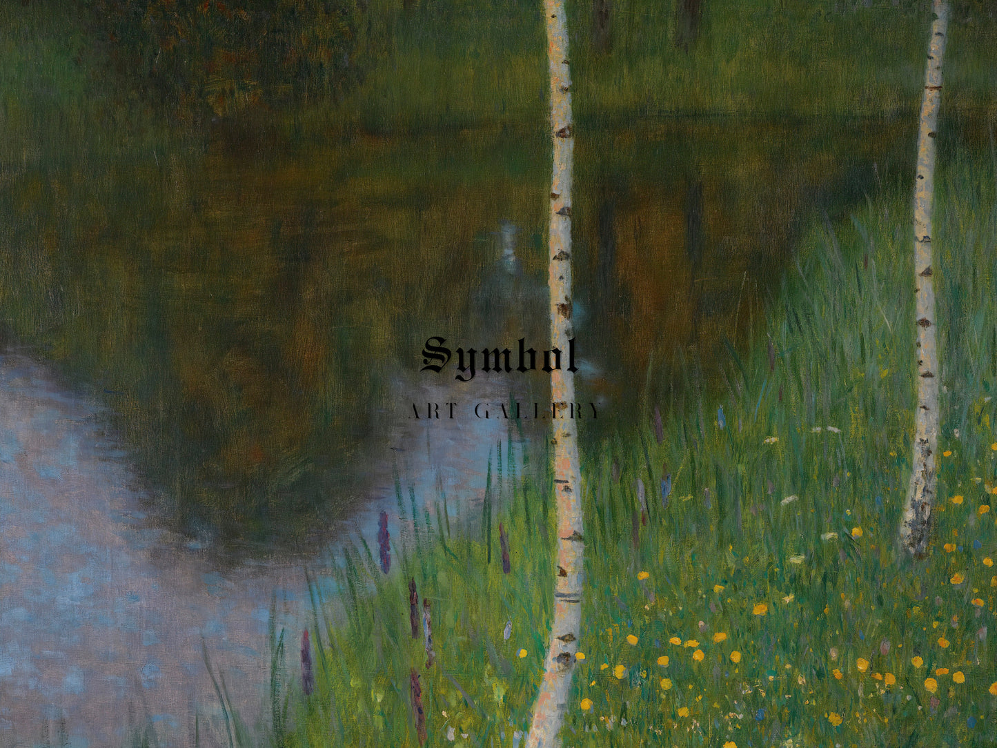 Lakeshore with Birches by Gustav Klimt, Wall Art Print, Fine Art Reproduction, Museum Quality Decor, Poster