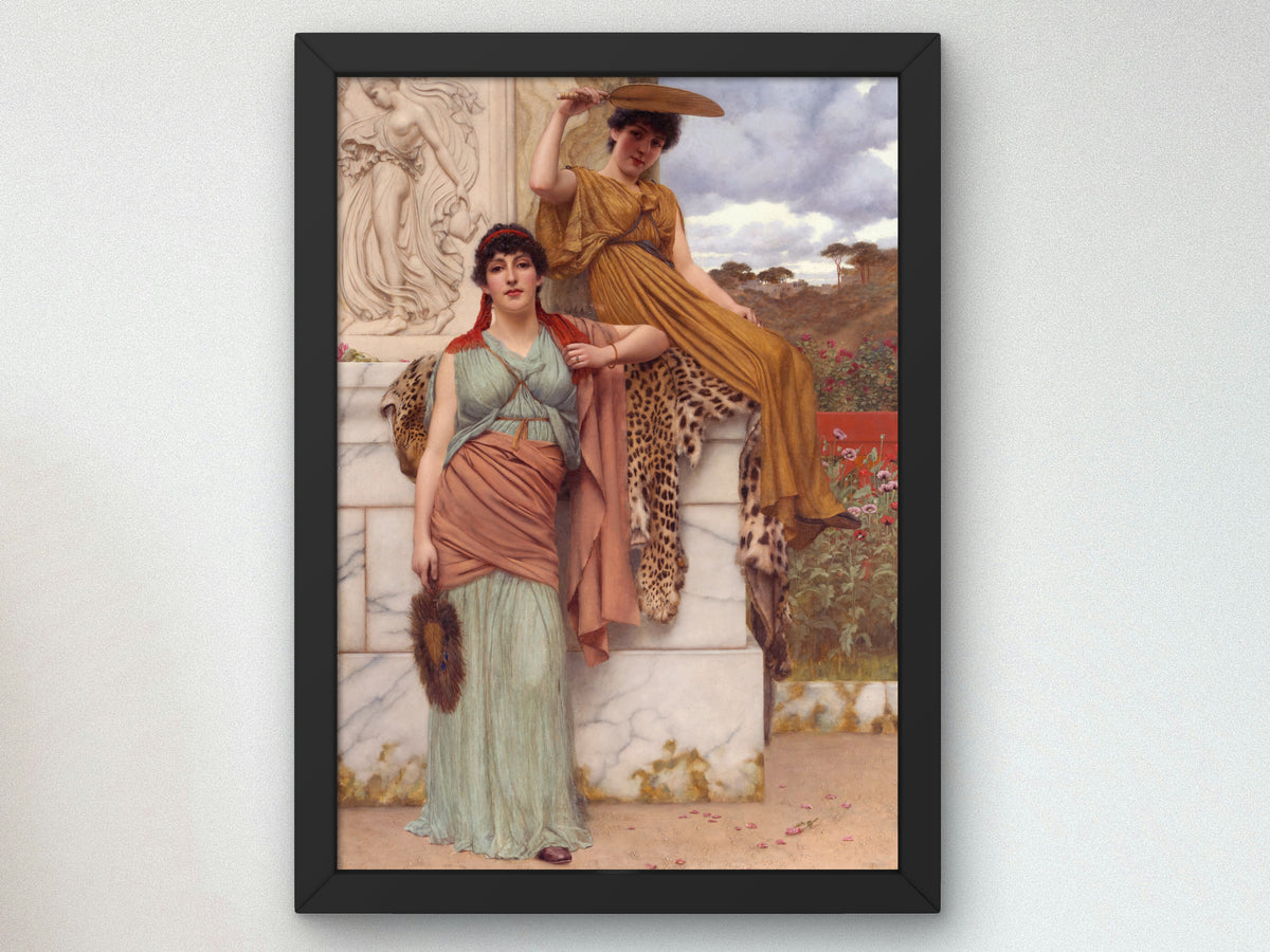 Waiting for the Procession by John William Godward, Wall Art Print, Fine Art Reproduction, Museum Quality Decor, Poster