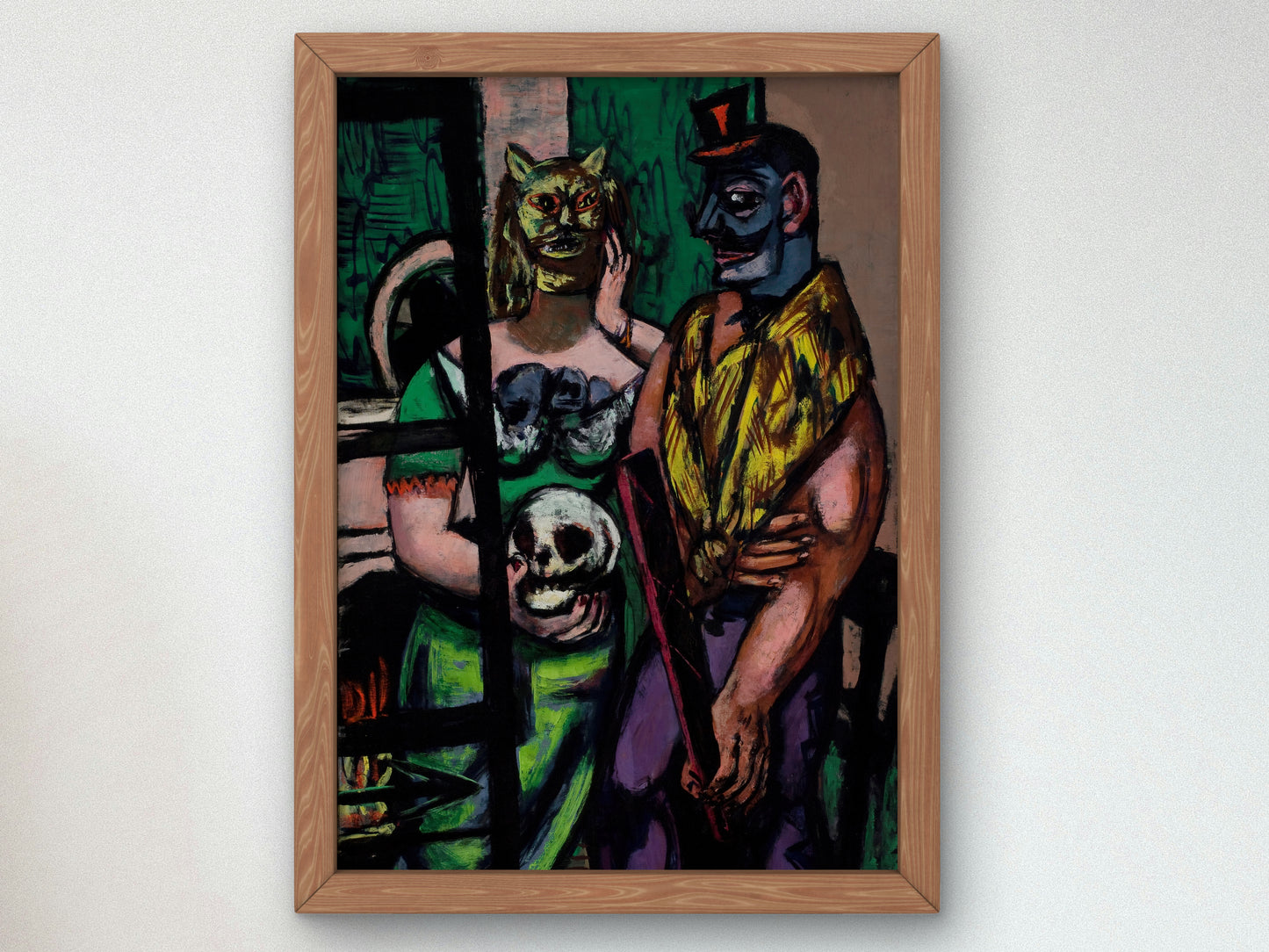 Masquerade by Max Beckmann 1948, Wall Art Print, Fine Art Reproduction, Museum Quality Decor, Poster