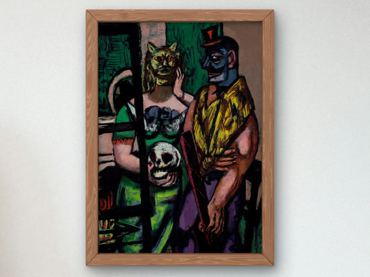 Masquerade by Max Beckmann 1948, Wall Art Print, Fine Art Reproduction, Museum Quality Decor, Poster