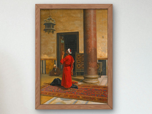 Morning Prayers by Ludwig Deutsch 1902, Wall Art Print, Fine Art Reproduction, Museum Quality Decor, Poster