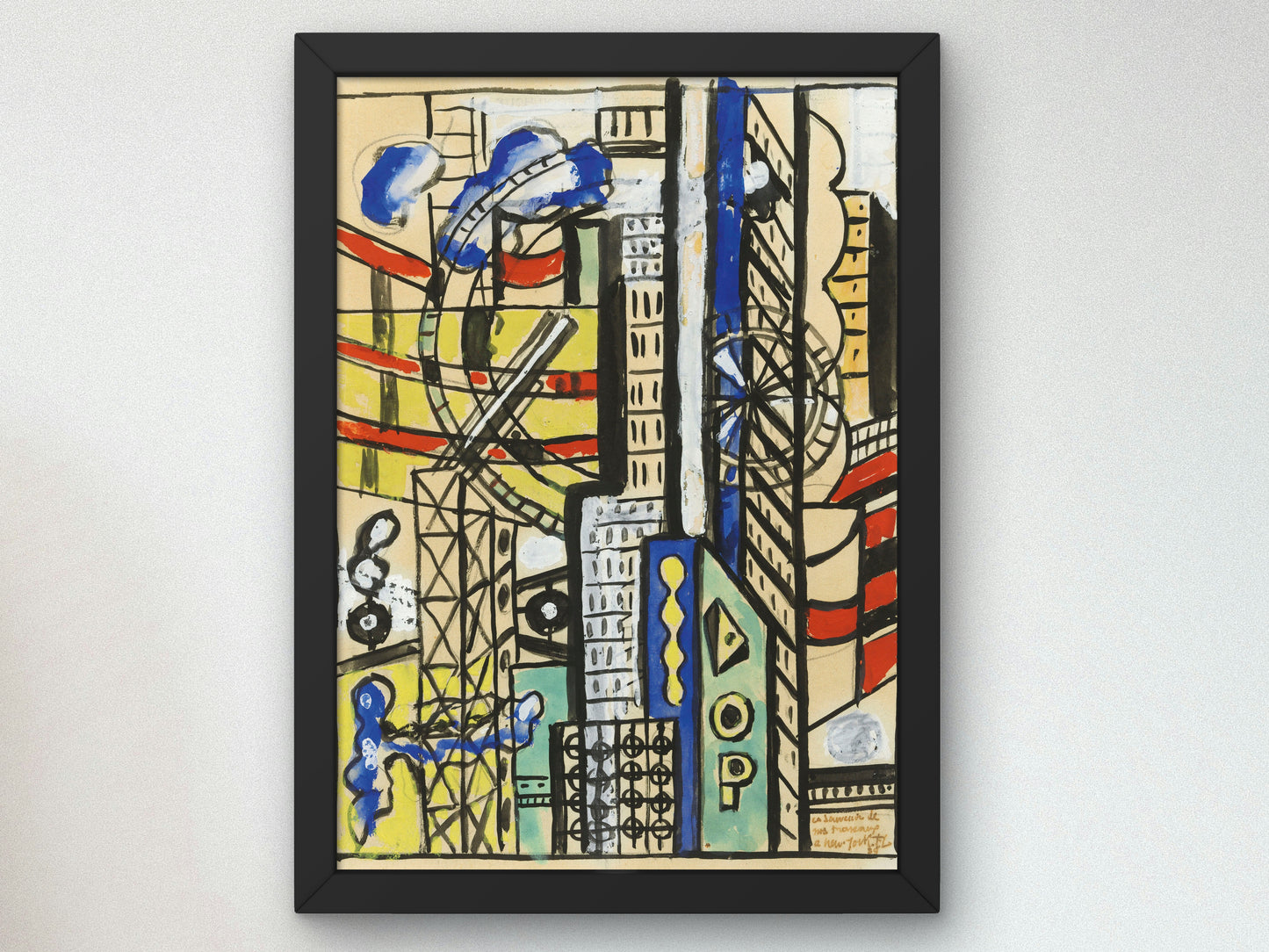 Memory of New York by Fernand Léger 1939, Wall Art Print, Fine Art Reproduction, Museum Quality Decor, Poster