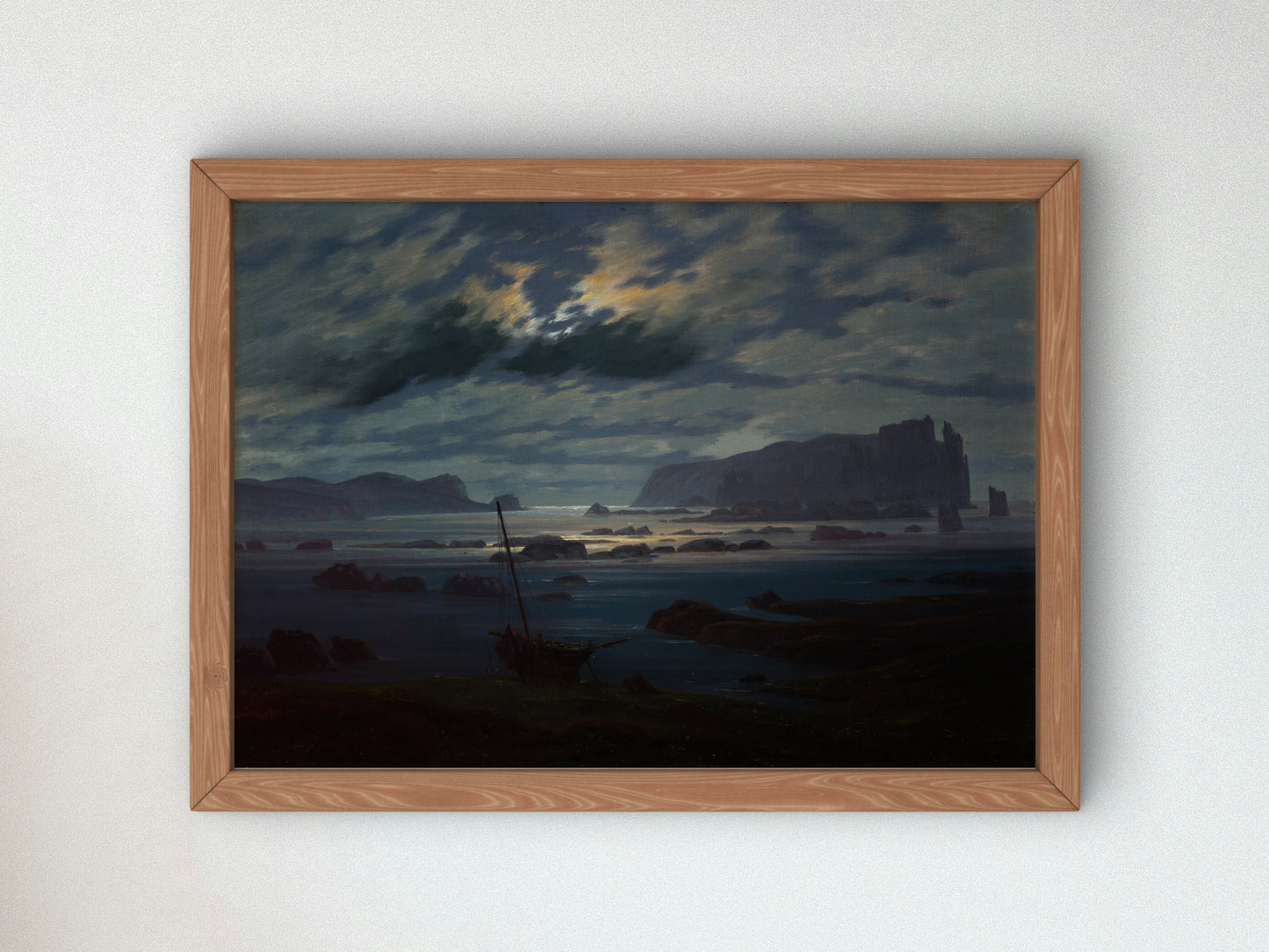 Northern Sea in the Moonlight by Caspar David Friedrich 1824, Wall Art Print, Fine Art Reproduction, Museum Quality Decor, Poster